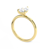 Pear Cut Diamond Solitaire Engagement Ring