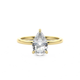 Pear Cut Diamond Solitaire Engagement Ring