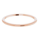 Half round classic wedding band in Rose gold 