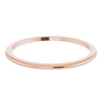 Half round classic wedding band in Rose gold 