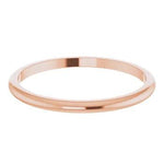 Half round classic wedding ring - rose gold 1.8mm