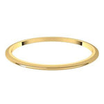 Half round yellow gold wedding band 