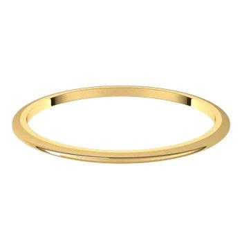 Half round yellow gold wedding band 