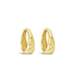 Yellow Gold Tapered Huggie Earrings