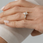 Trilogy ring with marquise centre stone