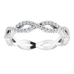 Infinity white gold diamond eternity ring 