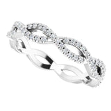 Infinity white gold full set diamond eternity ring 