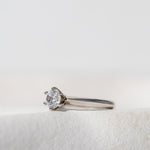 KNIFE EDGE OVAL SOLITAIRE ENGAGEMENT RING