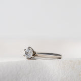KNIFE EDGE OVAL SOLITAIRE ENGAGEMENT RING