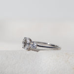 LAUREN OVAL WITH ROUNDS TRILOGY ENGAGEMENT RING