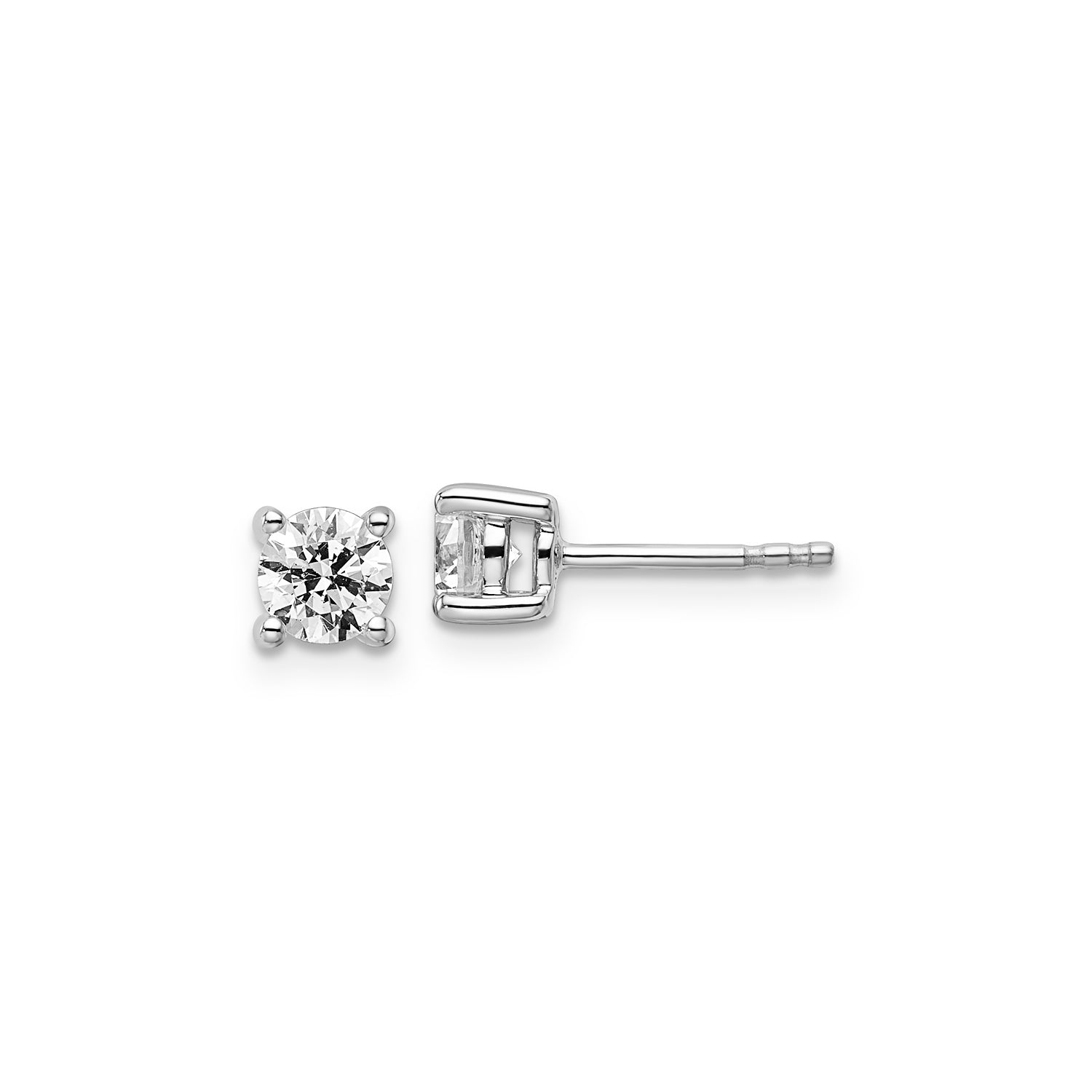 Large Lab Grown Diamond Stud Earrings in 9kt White Gold