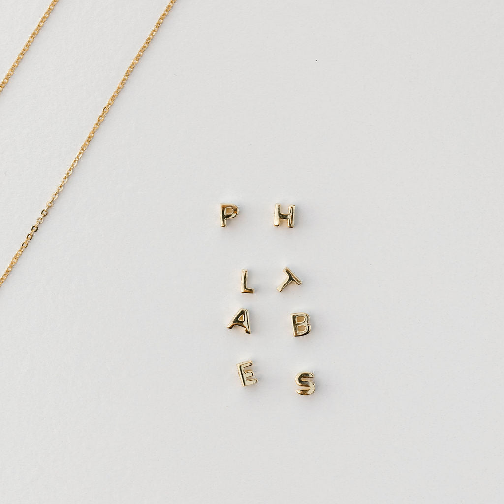 Gold Letter Pendants