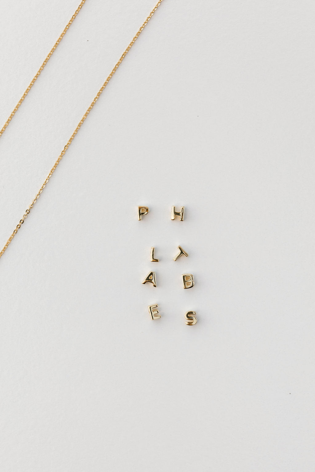 Gold Letter Pendants