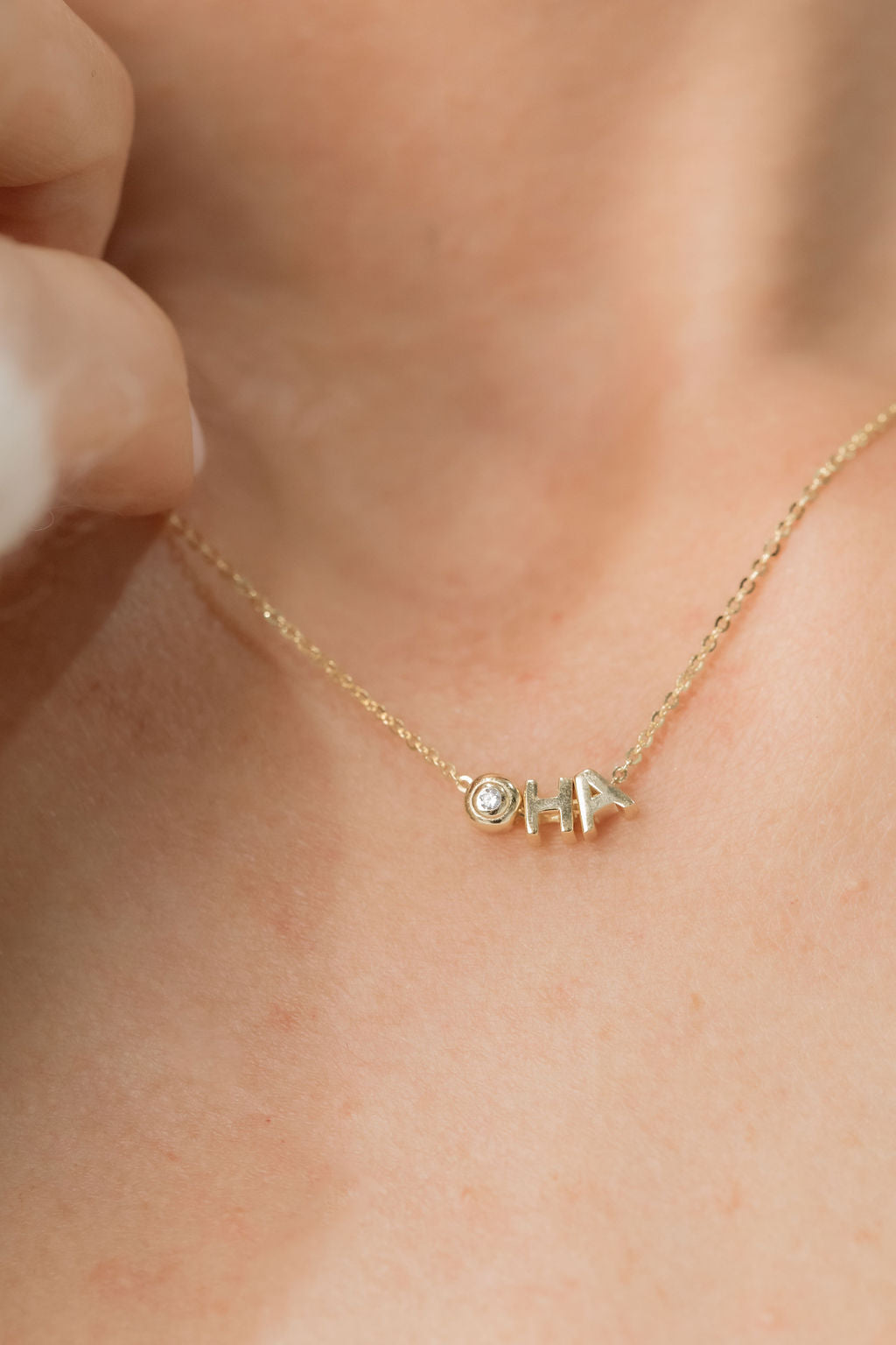 Letter Pendant and Birthstone Pendant Necklace
