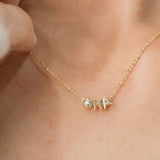 Letter Pendant and Birthstone Pendant Necklace