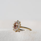 MORGANITE ENGAGEMENT RING ROUND DIAMONDS