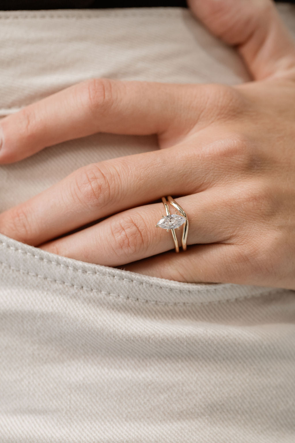 Curve Gently Curved Wedding Ring - Main Image