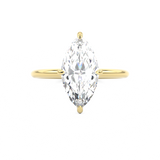 Marquise Diamond Compass Setting Solitaire Engagement Ring