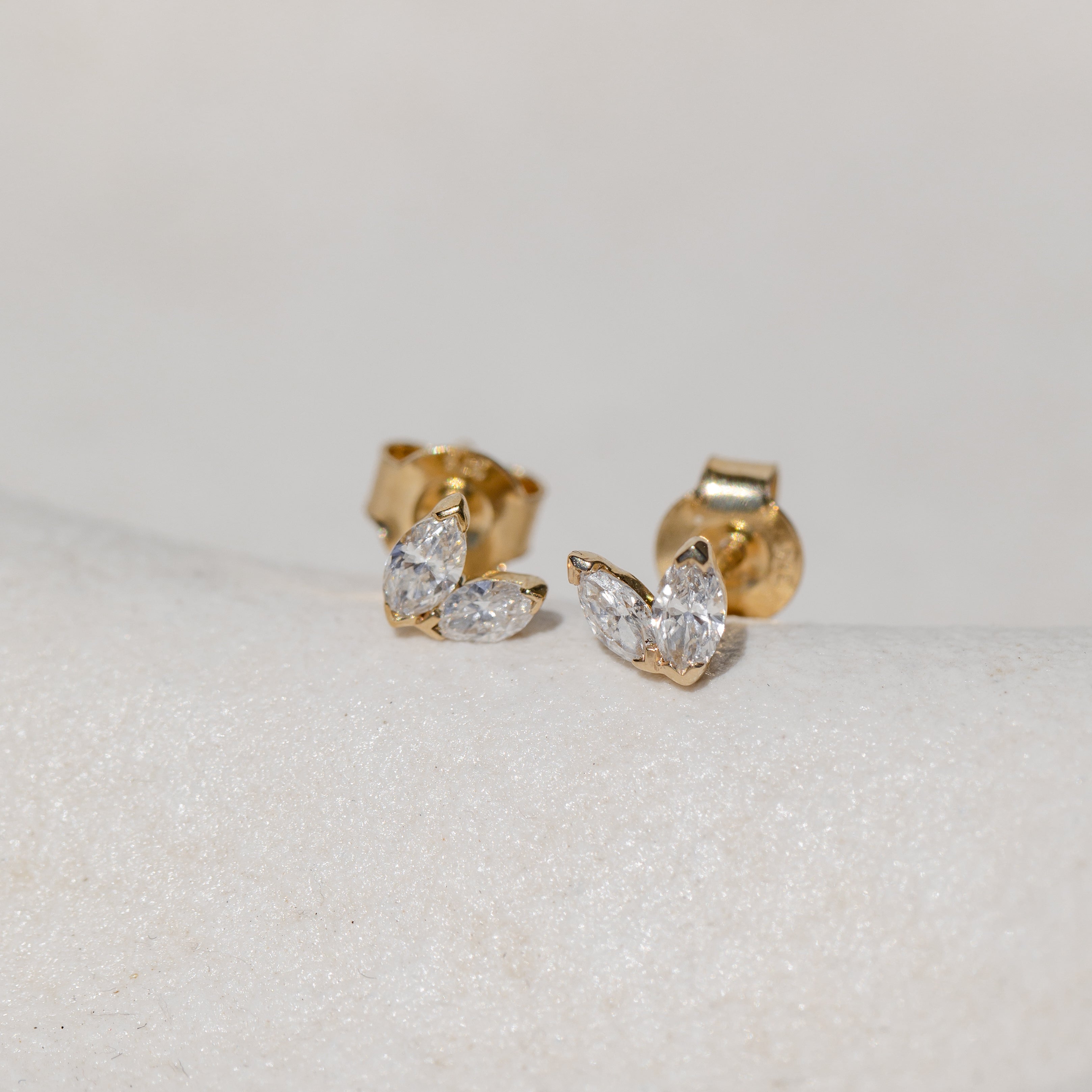 Marquise Cut Diamond Stud Earrings