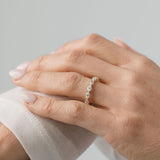 Marquise Cut Diamond Wedding Ring in yellow gold