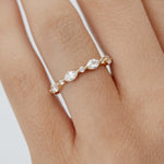 Marquise Round Diamond Wedding Ring