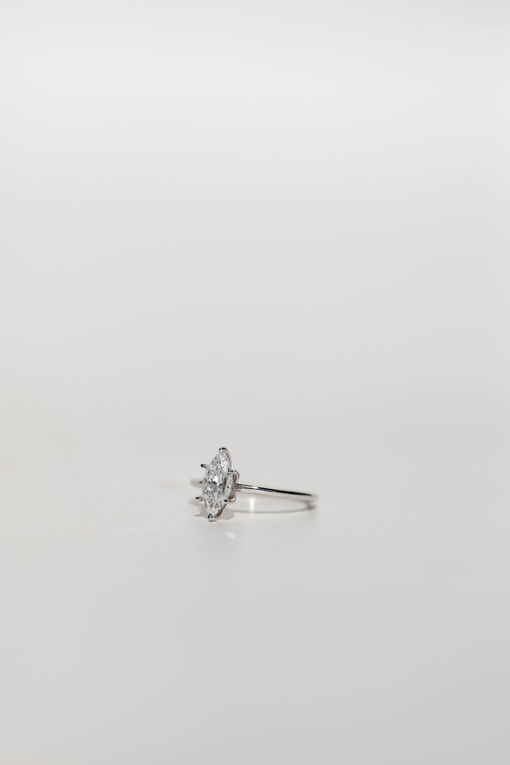 Marquise Solitaire Diamond Engagement Ring