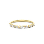 Marquise and round diamond wedding band 2