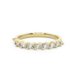 Marquise cut diamond eternity ring in yellow gold 