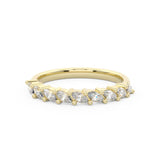 Marquise cut diamond eternity ring in yellow gold 
