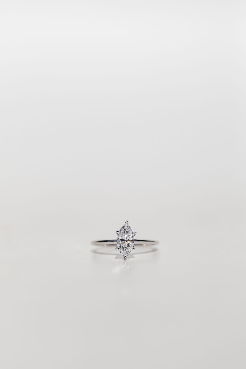 Marquise diamond solitaire engagement ring