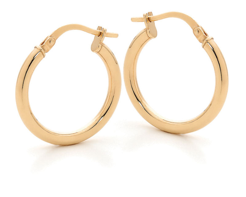 Medium gold hoop earrings 