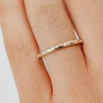 Minimal Spaced Diamond wedding Band