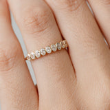Oval Bezel Set Diamond Wedding Ring Harry and Co Jewellery