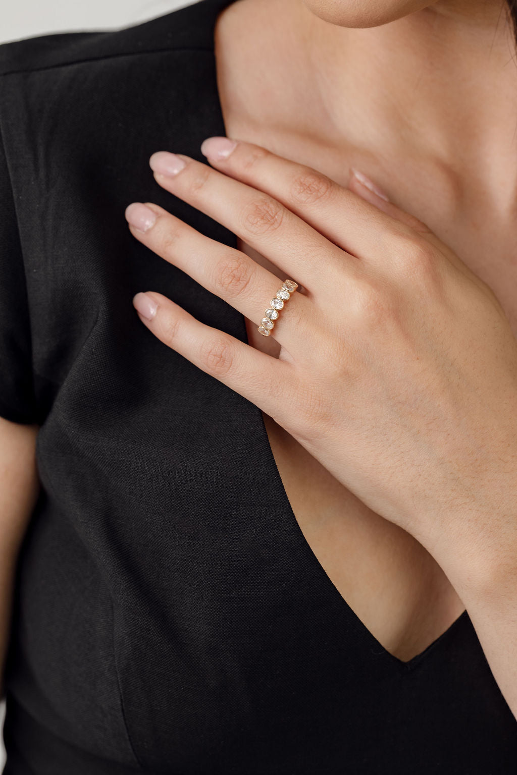  Oval Cut Diamond Bezel Set Ring 2