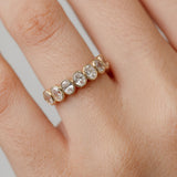 Oval Cut Diamond Bezel Set Wedding Ring Harry and Co Jewellery