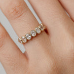 Oval Cut Diamond Bezel Set Wedding Ring  yellow gold