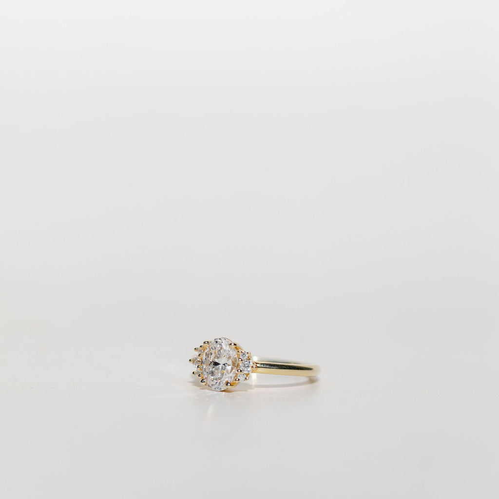 oval engagement ring with halo