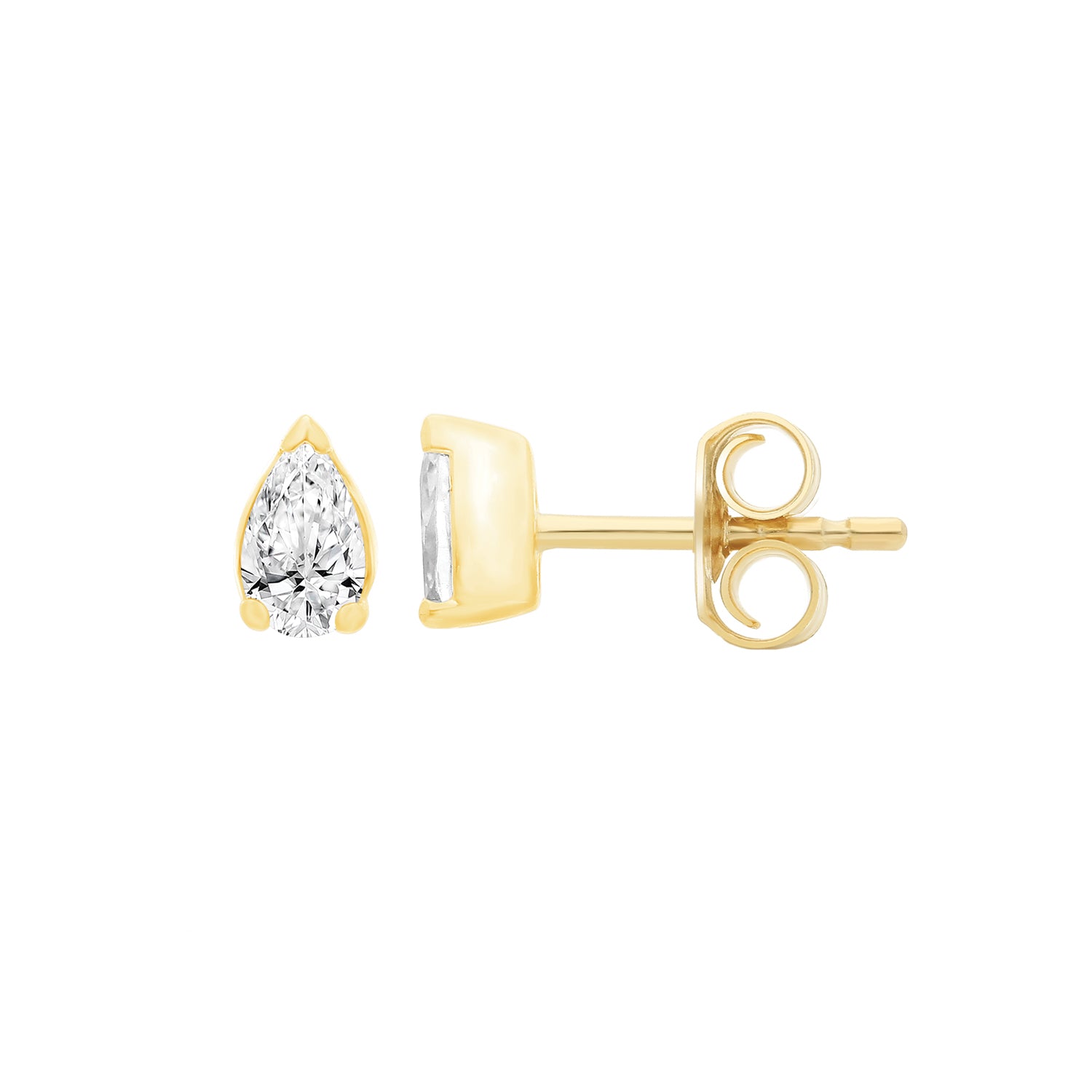 Pear Cut Diamond Stud Earrings in 9kt Gold