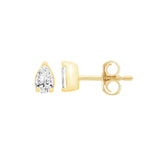Pear Cut Diamond Stud Earrings in 9kt Gold