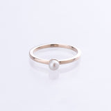 Pearl stacking ring 9kt yellow gold 