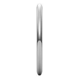 Plain half round  wedding band in white gold 