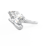 Platinum Pear Cut Diamond Engagement Ring