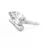 Platinum Pear Cut Diamond Engagement Ring