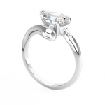 Platinum Pear Cut Diamond Engagement Ring
