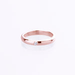 Pressure set diamond stacking ring rose  gold 