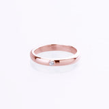 Pressure set diamond stacking ring rose  gold 