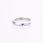 Pressure set diamond stacking ring white gold 