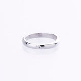 Pressure set diamond stacking ring white gold 
