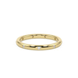 Pressure set diamond wedding ring 