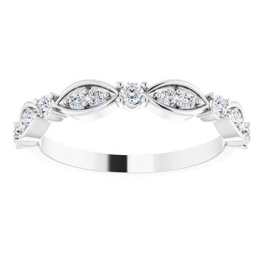 Rosalind marquise shape bezel setting with round diamonds white gold wedding ring 